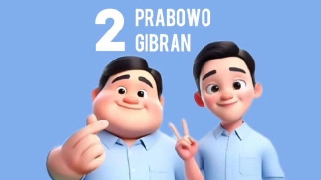 Prabowo-Gibran campaign material generated by AI