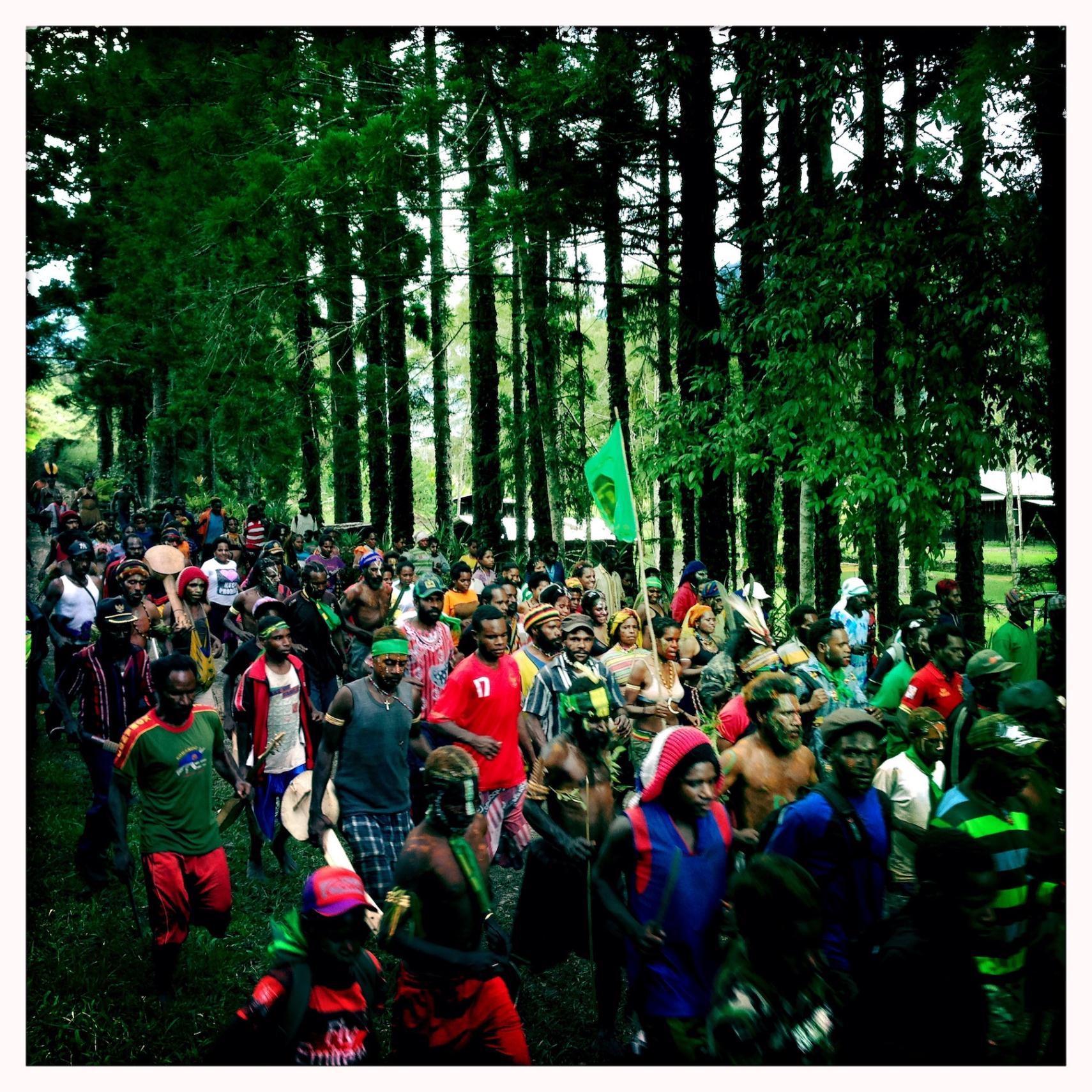 PPP on the march in Tolikara - Bobby Anderson 7. Anderson8